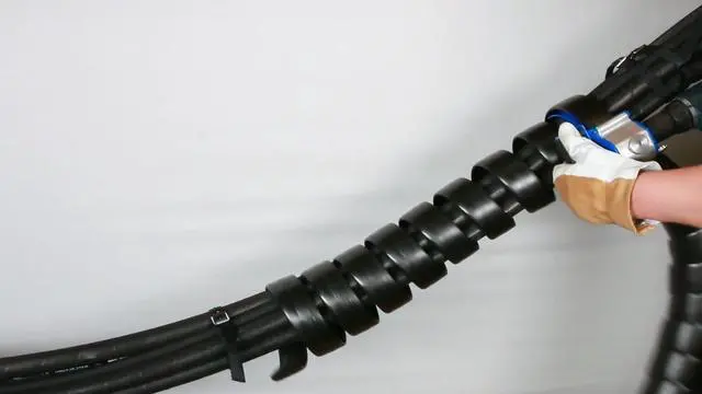 Alt view image 4 of 6 - Caplugs SPPC Series Safeplast Pre-Cut Spiral Wrap, Hose & Cable Protector, Black HD-PE, 0.50" OD x 25' Pre-Cut Length, Hydraulic & Pneumatic Hoses (12PC25bk)
