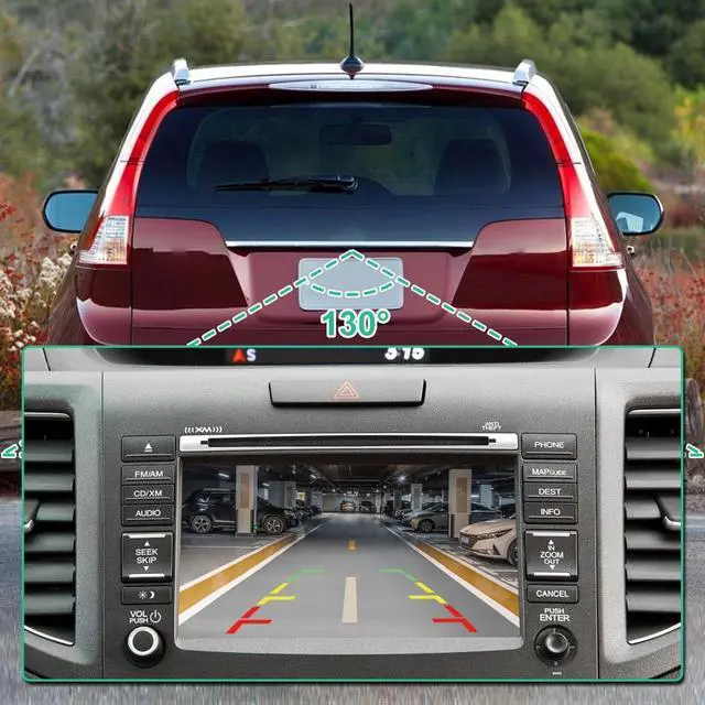 Alt view image 3 of 6 - 39530-T0A-A01 Rear View Backup Camera Fit for Honda CR-V 2012 2013, Parking Assist Cam Replaces OE Number 590-074, 590074, HO1960123, 39530T0AA01, 39530-T0A-A011-M1, 39530T0AA011M1