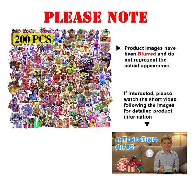Alt view image 2 of 7 - Horror Thrilling Stickers (200 Pcs) | Cartoon Gaming PVC Sticker, Gifts for Laptop Water Bottle Skateboard Party Supplies Decorations Teens