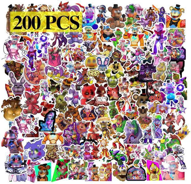 Main image of Horror Thrilling Stickers (200 Pcs) | Cartoon Gaming PVC Sticker, Gifts for Laptop Water Bottle Skateboard Party Supplies Decorations Teens