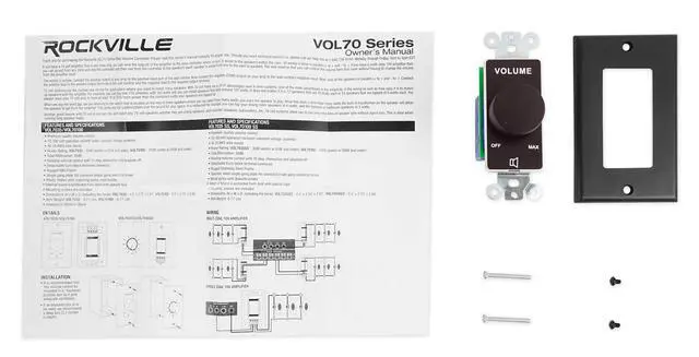 Alt view image 7 of 7 - VOL70100 70V/100V Wall Volume Control Zone Controller, 6-Pack | 100W, Zone Control, 1-Gang Box, 11-Step Attenuator with Off, Detachable Euro-Block Terminals, 30dB Attenuation, Black