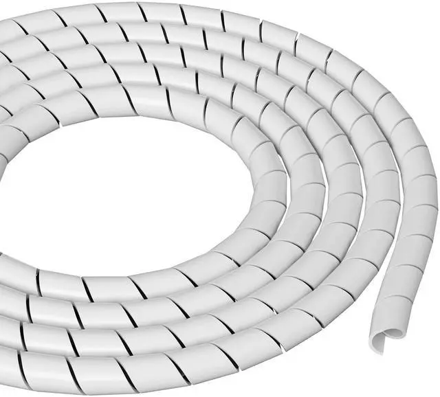 Main image of Spiral Wrap, 3/8 in Inside Dia., 1-1/2 in Max Bundle Dia., 8 ft, LDPE, White US/CTW2.5W - 1 Each