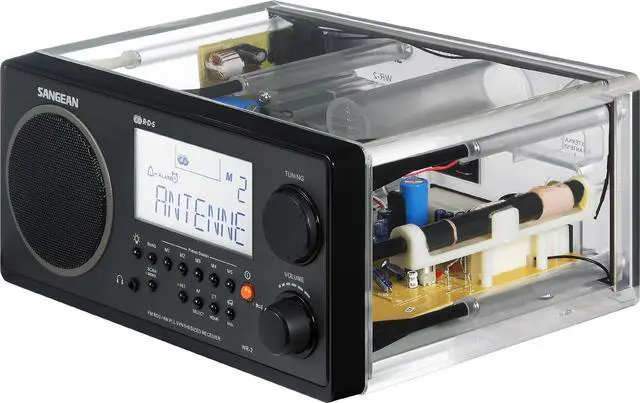 Alt view image 3 of 3 - All in One AM/FM Alarm Clock Radio with Large Easy to Read Backlit LCD Display (Clear)