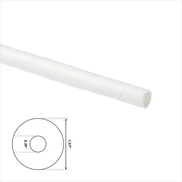 Alt view image 4 of 5 - Spiral Wrap, 3/8 in Inside Dia., 1-1/2 in Max Bundle Dia., 8 ft, LDPE, White US/CTW2.5W - 1 Each