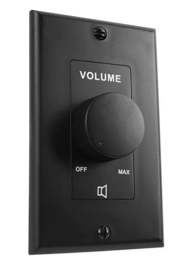 Alt view image 2 of 7 - VOL70100 70V/100V Wall Volume Control Zone Controller, 6-Pack | 100W, Zone Control, 1-Gang Box, 11-Step Attenuator with Off, Detachable Euro-Block Terminals, 30dB Attenuation, Black