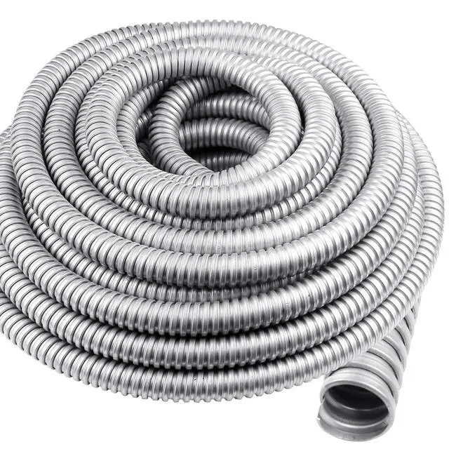 Alt view image 4 of 6 - 1 Inch 25 FT Flexible Reduced Wall Electrical Conduit, Iron Galvanized Cable Sleeve Tube for Home Low Voltage Cable Management, Wiring and Protection