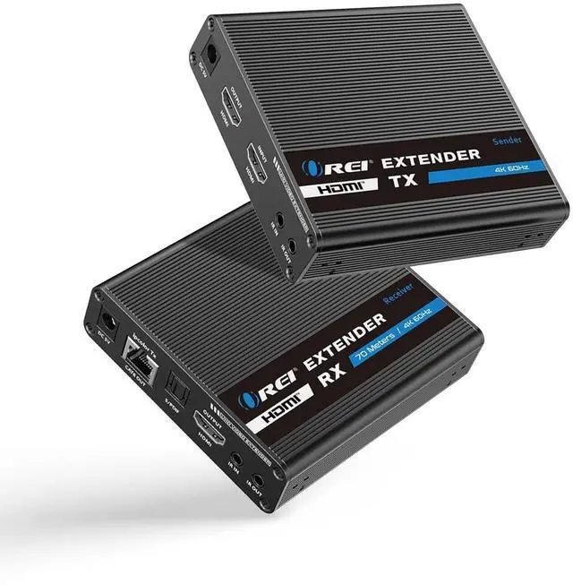 Main image of HDMI Extender Using Cat7 230ft 4K@60Hz Two-Way IR Loop Out EDID S/PDIF | HDMI Over Ethernet, HDMI to CAT6 Converter Cascade to 10 RX, 18Gbps HDR 4:4:4, Zero Latency, Auto Downscaling, HDCP 2.2