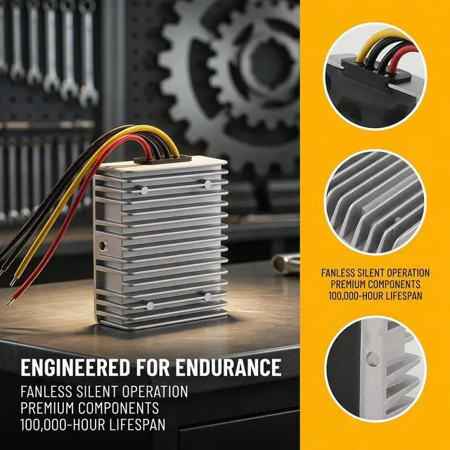 Alt view image 2 of 7 - DC 12V to 36V 10A 360W Power Converter Transformer, Step-up Regulator | Aluminum Shell; High Efficiency; 100,000-hour lifespan; Protection Funtion; For Car, Truck, RV, Golf Cart, Ship
