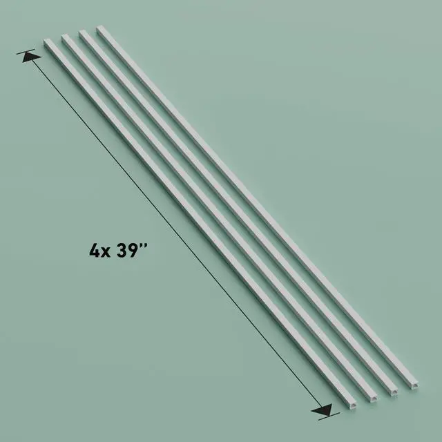 Alt view image 4 of 6 - 13.12ft Cable Raceway, Self Adhesive Cord Cover, Hide 1x Cord, Paintable - 4X 0.4in x 0.31in (H) x 39in Lengths - White