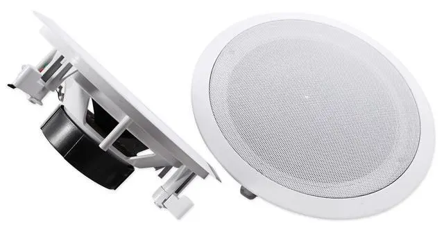 Alt view image 4 of 7 - HC85 White 10-Pack 8" in-Ceiling Home Theater Speakers, 8 Ohm | 700W Peak / 240W RMS, Swivel Tweeter, Polypropylene Cone, Flush Mount, Paintable Grills, Rubber Surround, Mylar Dome, 89 dB