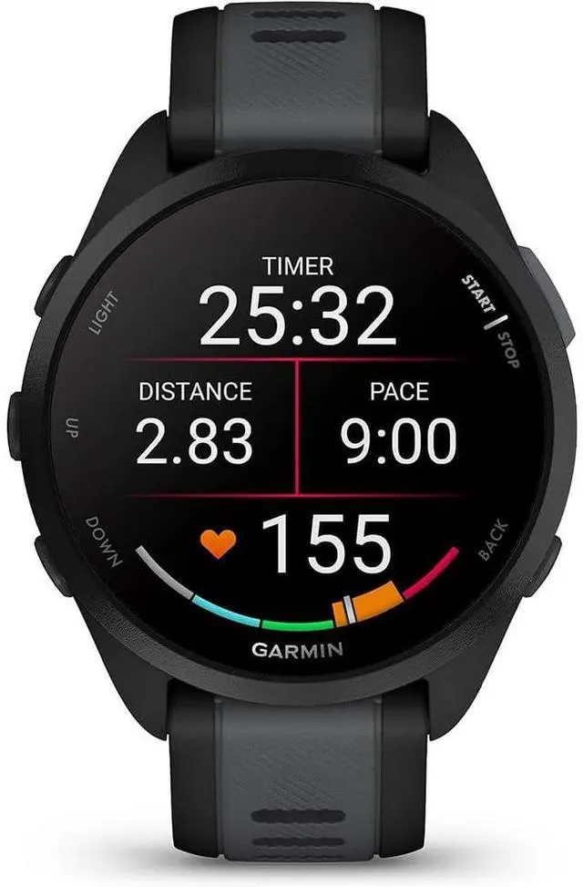 Alt view image 3 of 7 - Forerunner 165 Smart Sport Watch, Black + Slate Gray 010-02863-20 Bundle with Deco Essentials 3X Nylon Elastic Bands, 3X Silicone Dust Cover and 2X Screen Protector