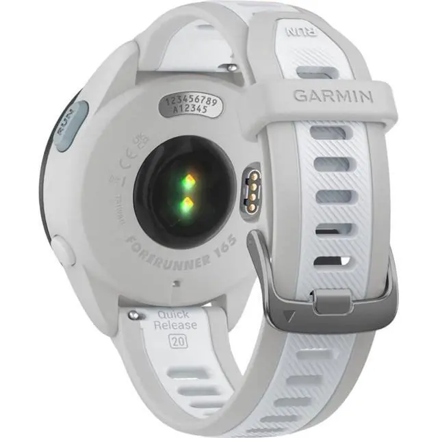 Alt view image 6 of 7 - Forerunner 165 Smart Sport Watch, Mist Gray + Whitestone 010-02863-21 Bundle with Deco Essentials 3X Nylon Elastic Bands, 3X Silicone Dust Cover and 2X Screen Protector