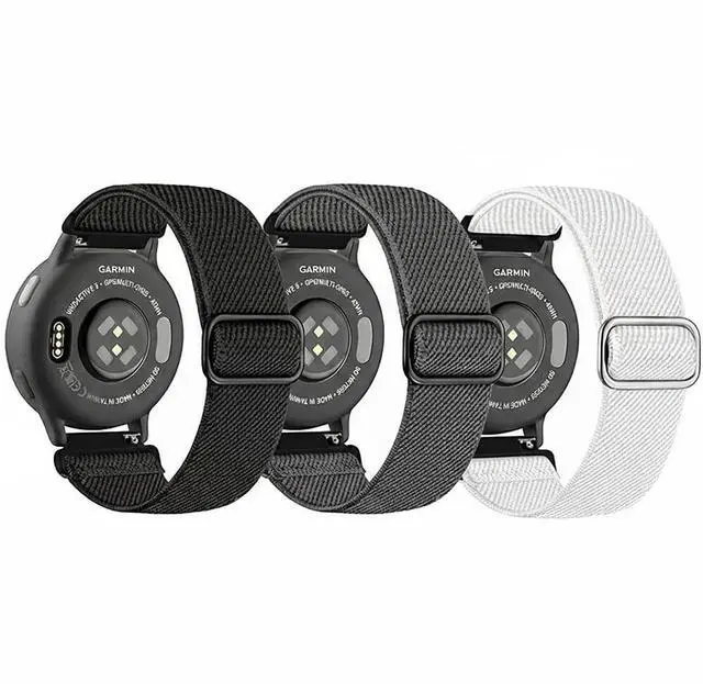 Alt view image 7 of 7 - Forerunner 165 Smart Sport Watch, Black + Slate Gray 010-02863-20 Bundle with Deco Essentials 3X Nylon Elastic Bands, 3X Silicone Dust Cover and 2X Screen Protector