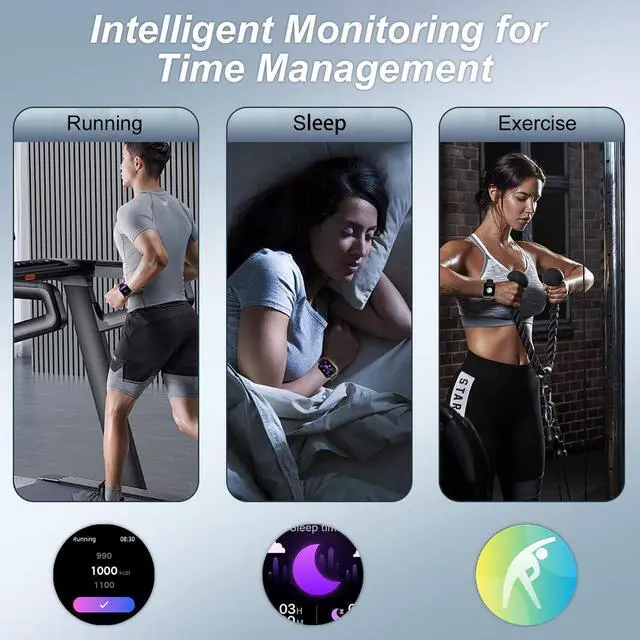 Alt view image 7 of 7 - Smart Watch for Men and Women, 2.01-inch HD Touch Screen, 120+ Sports Modes/IP67 Waterproof/Heart Rate/Sleep Monitoring (Answer/Make Calls), for Android/iOS (Black)