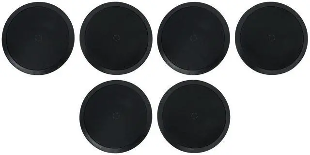 Main image of HC85-16 Black 8" 16-Ohm Ceiling Home Audio Speakers, 6-Pack | 700W Peak/240W RMS, 2-Way, 8" Woofer, 1/2" Mylar Tweeter, Swivel Tweeter, 40Hz-20kHz, Paintable Grills, Rubber Surround