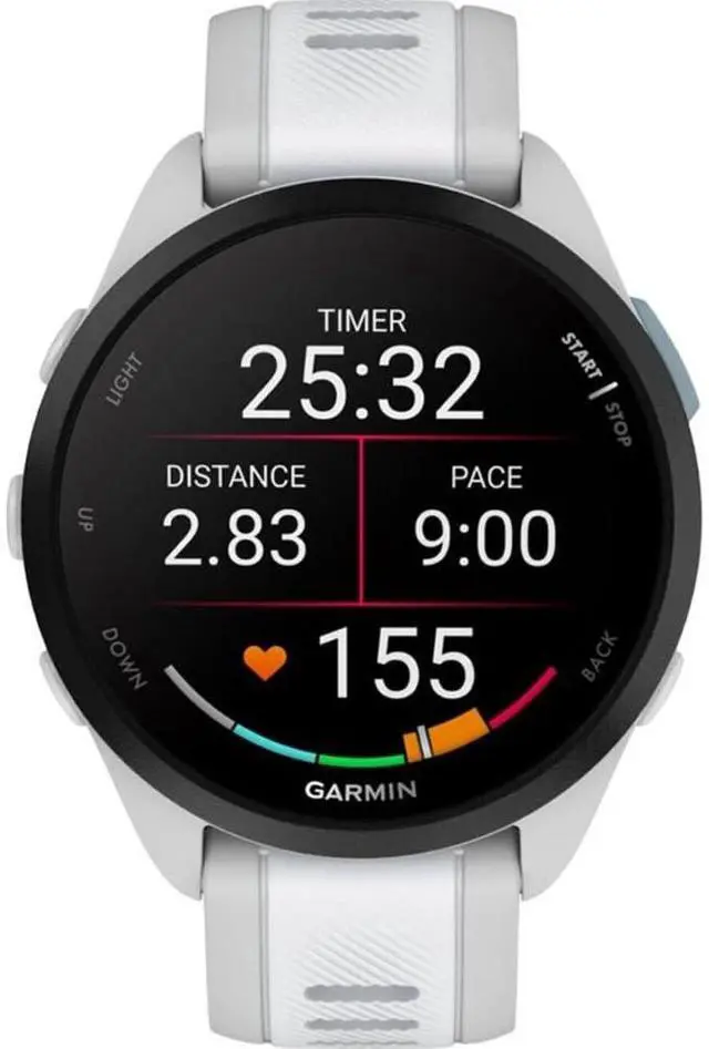 Alt view image 3 of 7 - 010-02863-21 Forerunner 165 Smart Sport Watch, Mist Gray + Whitestone Bundle with Silicone Dust Cover 3 Pack, 2X 1.2 Inch Screen Protector and 2 YR CPS Enhanced Protection Pack
