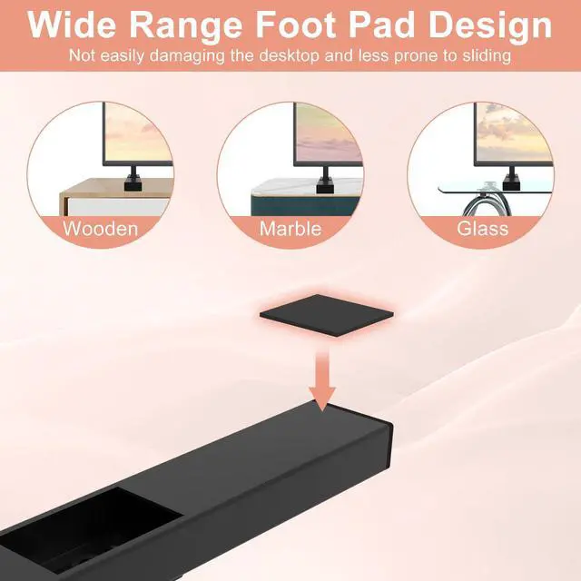 Alt view image 5 of 7 - (Upgraded Version) Metal TV Stand Base Legs for Sony TV for XBR-55X900E XBR-65X900E TV Model, Only Fit for TV Hole Distance of 50 mm/1.97 inch Center-to-Center, Please Measure The Hole Spacing, Black