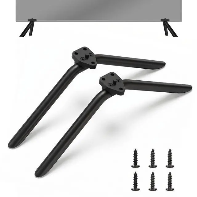Main image of Metal TV Stand Legs Only for Onn Roku TV 100012587 100012588, TV Legs Replacement for Onn TV Models Listed with Anti-Slip Pads, Easy Installation, Screws Included