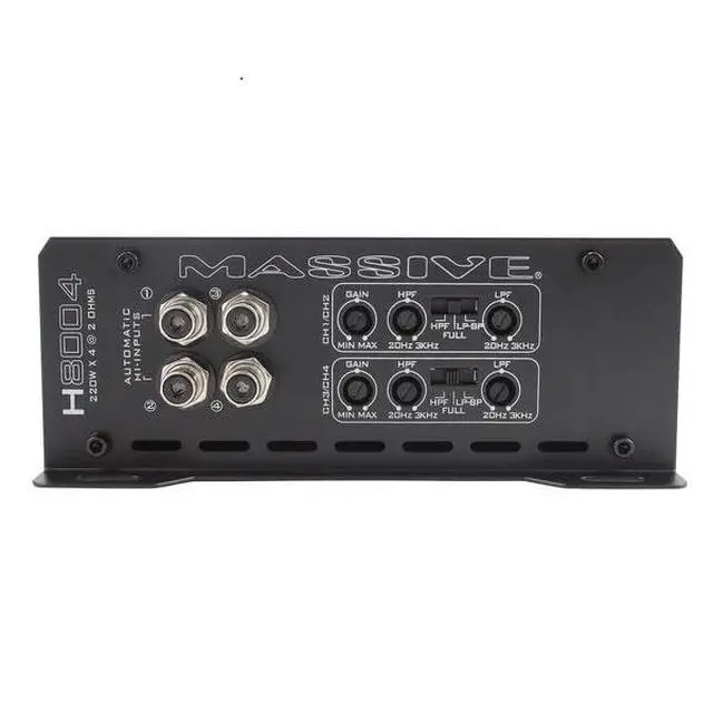 Alt view image 2 of 6 - H8004 | 125 Watts RMS x 4 @ 4 Ohm 4 Channel Hippo Series High Performance Amplifier