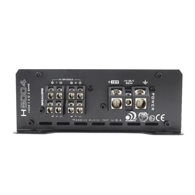 Alt view image 3 of 6 - H8004 | 125 Watts RMS x 4 @ 4 Ohm 4 Channel Hippo Series High Performance Amplifier