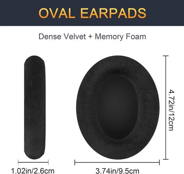Alt view image 3 of 7 - Gvoears HD598 Ear Pads Cushions for Sennheiser HD598 HD598 Cs HD598SE HD 598 SR HD518 HD558 HD595 HD599 HD569 HD579 HD560s Headphones Earpads,Headset Ear Cushions Earmuffs Comfort Black Dense Velvet
