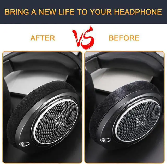Alt view image 5 of 7 - Gvoears HD598 Ear Pads Cushions for Sennheiser HD598 HD598 Cs HD598SE HD 598 SR HD518 HD558 HD595 HD599 HD569 HD579 HD560s Headphones Earpads,Headset Ear Cushions Earmuffs Comfort Black Dense Velvet