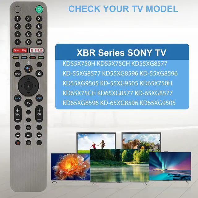 Alt view image 6 of 7 - RMF-TX600U Voice Remote for Sony TV Remote Replacement | for Bravia TV Voice Remote, RMF-TX600U Voice Remote Control for Sony Smart TV XBR/KD/XR Series X75CH X750H A9S