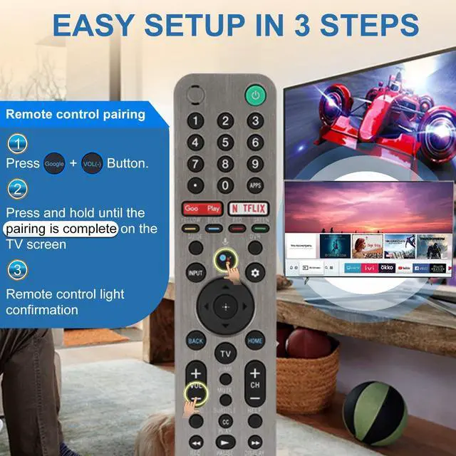 Alt view image 4 of 7 - RMF-TX600U Voice Remote for Sony TV Remote Replacement | for Bravia TV Voice Remote, RMF-TX600U Voice Remote Control for Sony Smart TV XBR/KD/XR Series X75CH X750H A9S