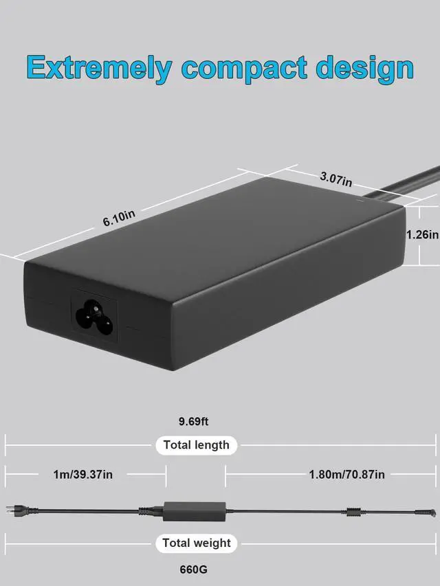 Alt view image 5 of 7 - 180W 150W Charger for Msi GF75 Thin Katana/Sword/Crosshair/Bravo 15 17 Stealth 14 15 Alpha 15 17 Katana GF66 GF76 Summit E16 Flip Prestige 16 Creator Pro Z16 M16 M15 M17 WF66 WF76 Laptop