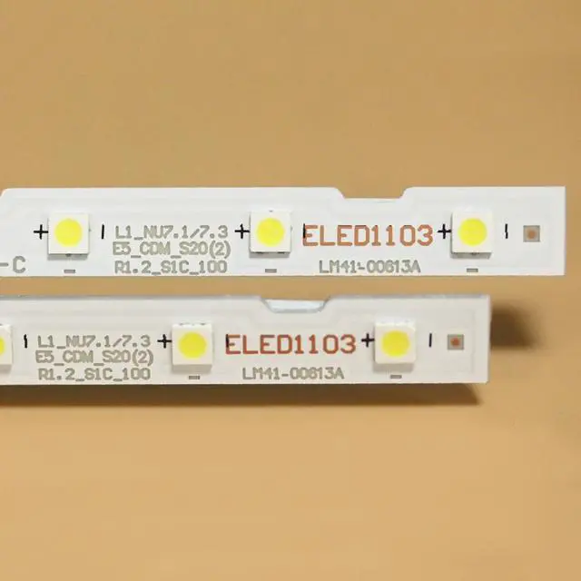 Alt view image 2 of 6 - 2pcs LED Backlight Strip TV Replacement Part for 55'' TVs UN55NU6900F UN55NU6900 UE55NU7300 55NU7100 UE55NU7400 BN96-45913A BN61-15485A UN55NU7090 UN55RU7100 UN55NU6950 UN55NU7200 E88441
