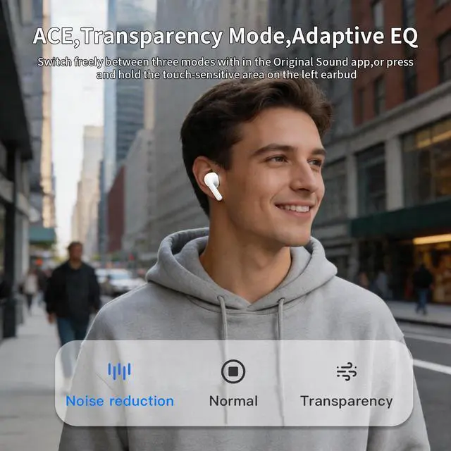 Alt view image 4 of 7 - Wireless Earbuds, ANC+ENC, Heart Rate Monitoring, IPX6 | Pro3 real-time translation, immersive bass, USB-C+wireless charging, for sports, work,study, Android/iOS, gift
