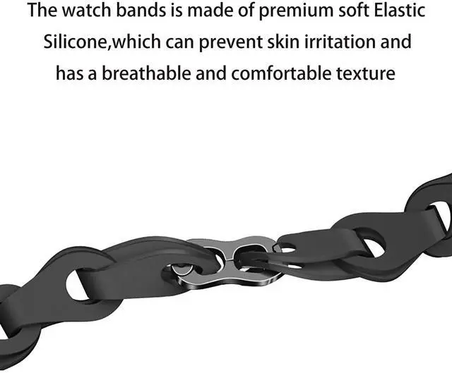 Alt view image 6 of 6 - Compatible with Plaud NotePin Bands, Elastic Silicone Hollowed Out Replacement Straps Compatible for Plaud NotePin Voice Recorder