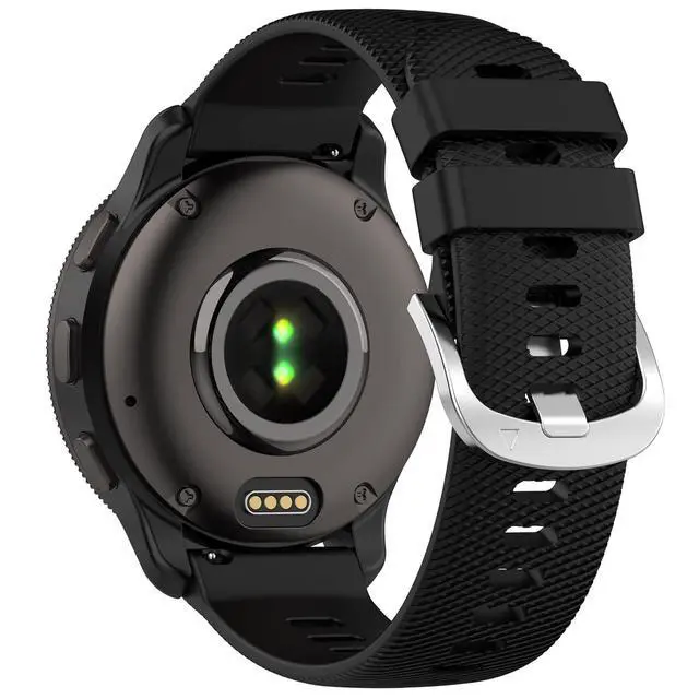 Alt view image 2 of 7 - 20mm Replacement Band Compatible with Garmin Venu 2 Plus, Replacement Silicone Wrist Strap Bracelet Band for Man and Woman, Soft And Durable(Black)