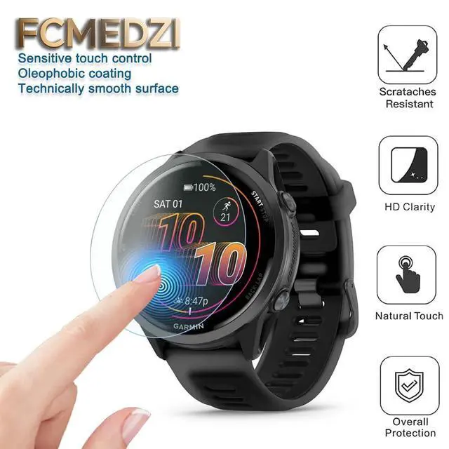 Alt view image 6 of 6 - Compatible for Garmin Forerunner 570 47mm Screen Protector, Case TPU Soft Frame Cover and TPU Screen Protective Film Not Tempered Glass (Pack of 4+2)(No't of 42mm)