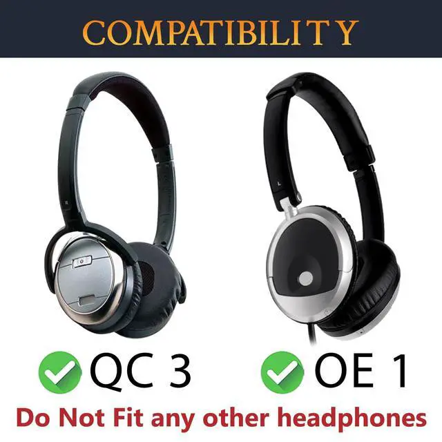 Alt view image 2 of 7 - Earpads for Bose QC3 & OE1 - Black