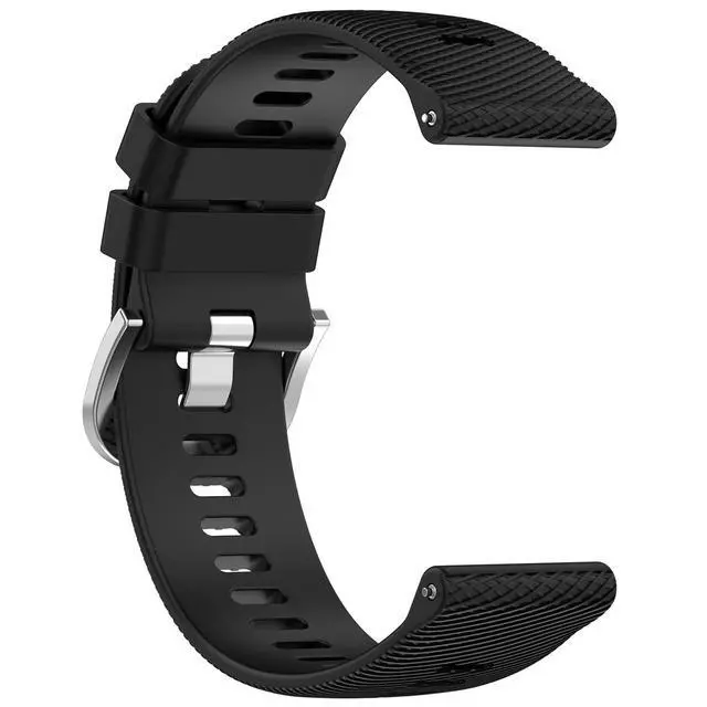 Alt view image 3 of 7 - 20mm Replacement Band Compatible with Garmin Venu 2 Plus, Replacement Silicone Wrist Strap Bracelet Band for Man and Woman, Soft And Durable(Black)