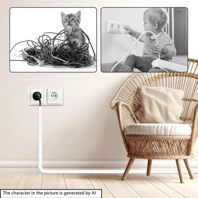 Alt view image 5 of 7 - Self-Adhesive Cable Hider Flexible Wire Cover Cable Raceway, Gray, 157inch | Wall Mount TV, Home Audio, Network, Power, Phone Line Management