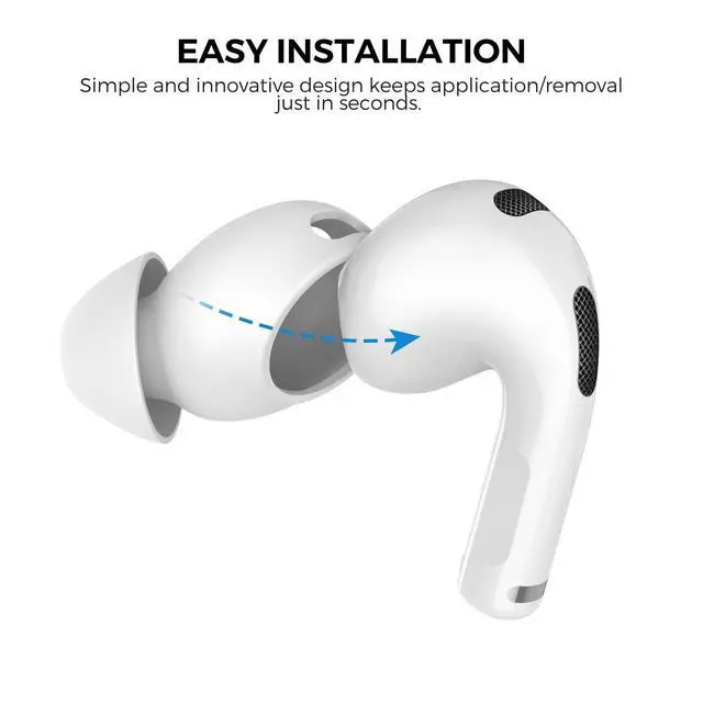 Alt view image 3 of 7 - 3 Pairs AirPods 3 Ear Tips Silicone Earbuds Cover | Size: S/M/L, Added Storage Pouch, Anti Slip,Secure Fit, Comfortable Silicone Ear Tips Compatible with Apple AirPods 3 2021
