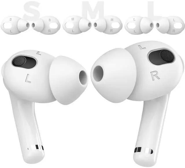 Main image of 3 Pairs AirPods 3 Ear Tips Silicone Earbuds Cover | Size: S/M/L, Added Storage Pouch, Anti Slip,Secure Fit, Comfortable Silicone Ear Tips Compatible with Apple AirPods 3 2021