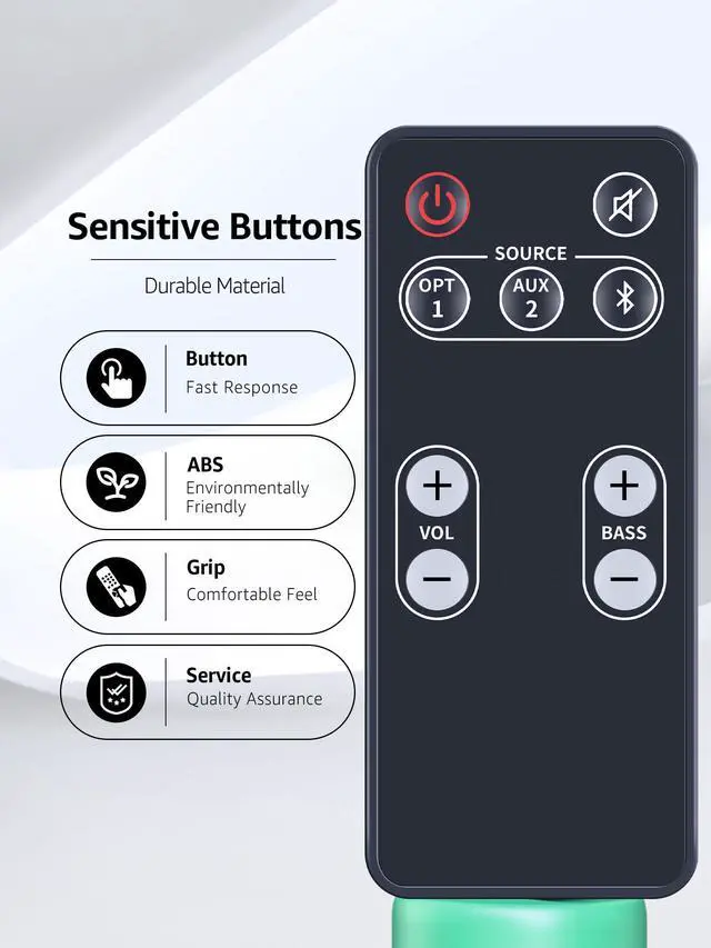 Alt view image 4 of 7 - Replacement Remote Control Compatible for Polk Audio Video Soundbar Speaker System FR1 DSB1 D581 RE95201 E9520-1 Sound Bar Remote Controller