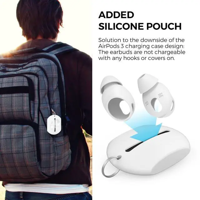 Alt view image 4 of 7 - 3 Pairs AirPods 3 Ear Tips Silicone Earbuds Cover | Size: S/M/L, Added Storage Pouch, Anti Slip,Secure Fit, Comfortable Silicone Ear Tips Compatible with Apple AirPods 3 2021