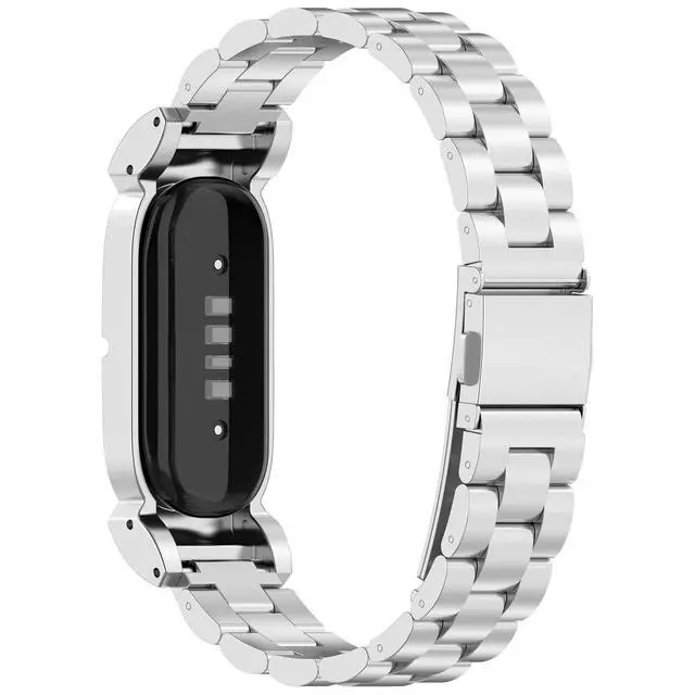 Alt view image 2 of 4 - Compatible with Google Fitbit Air Metal Strap, Adjustable Premium Stainless Steel Bracelet Replacement Wristband for Fitbit Air Fitness Tracker