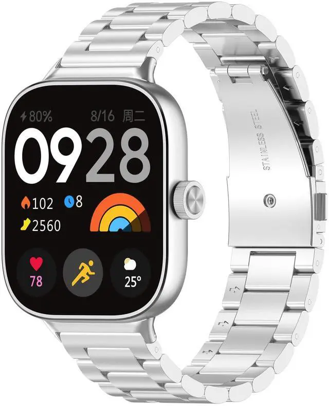 Main image of Bands Compatible for Xiaomi Smart Band 9 Pro Stainless Steel Metal Adjustable Sport Business Wristband Bracelet Strap for Xiaomi Band 9 Pro/Band 8 Pro Fitness Tracker for Men & Women