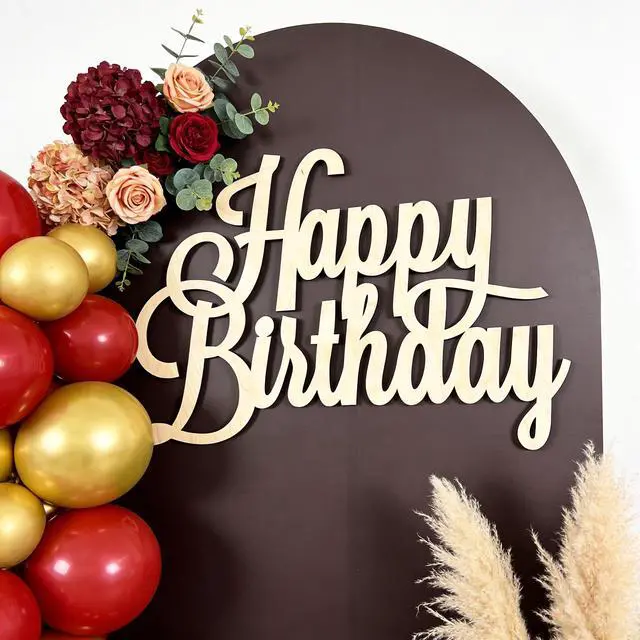 Main image of Rustic Wooden Happy Birthday Sign,Reusable Letters Happy Birthday Backdrop, Home, Special Occasions for Arch Backdrop,for Kids'&Adults' Farmhouse Style Birthday Party Decor
