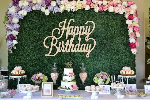 Alt view image 6 of 7 - Rustic Wooden Happy Birthday Sign,Reusable Letters Happy Birthday Backdrop, Home, Special Occasions for Arch Backdrop,for Kids'&Adults' Farmhouse Style Birthday Party Decor