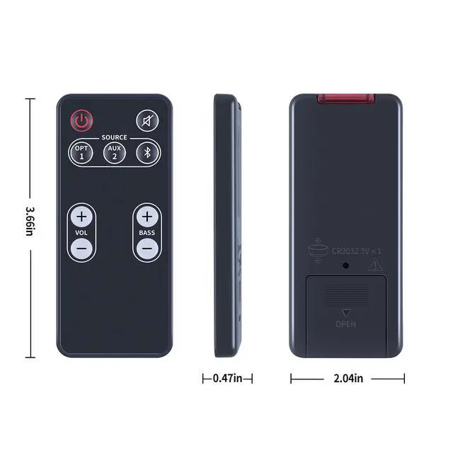 Alt view image 7 of 7 - Replacement Remote Control Compatible for Polk Audio Video Soundbar Speaker System FR1 DSB1 D581 RE95201 E9520-1 Sound Bar Remote Controller