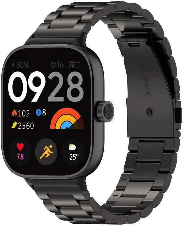 Main image of Bands Compatible for Xiaomi Smart Band 9 Pro Stainless Steel Metal Adjustable Sport Business Wristband Bracelet Strap for Xiaomi Band 9 Pro/Band 8 Pro Fitness Tracker for Men & Women