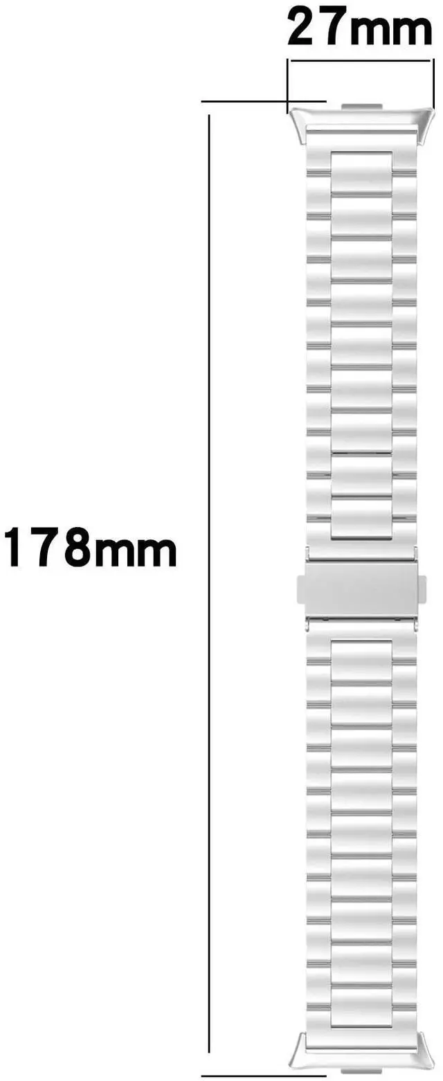 Alt view image 3 of 7 - Bands Compatible for Xiaomi Smart Band 9 Pro Stainless Steel Metal Adjustable Sport Business Wristband Bracelet Strap for Xiaomi Band 9 Pro/Band 8 Pro Fitness Tracker for Men & Women