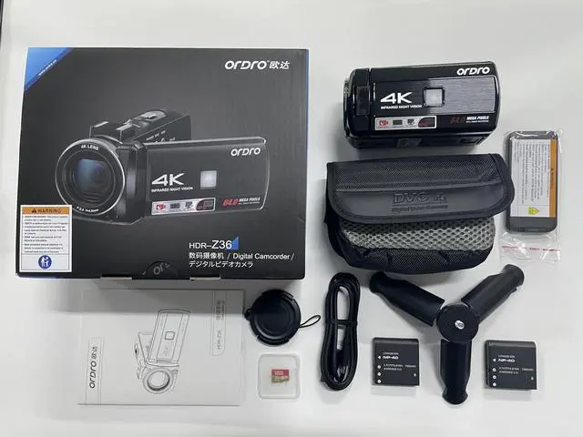 Alt view image 7 of 7 - 4K Camcorder, 64MP Vlogging Camera for YouTube with 18X Digital Zoom, IR Night Vision, 32G Memory Card and Mini Tripod
