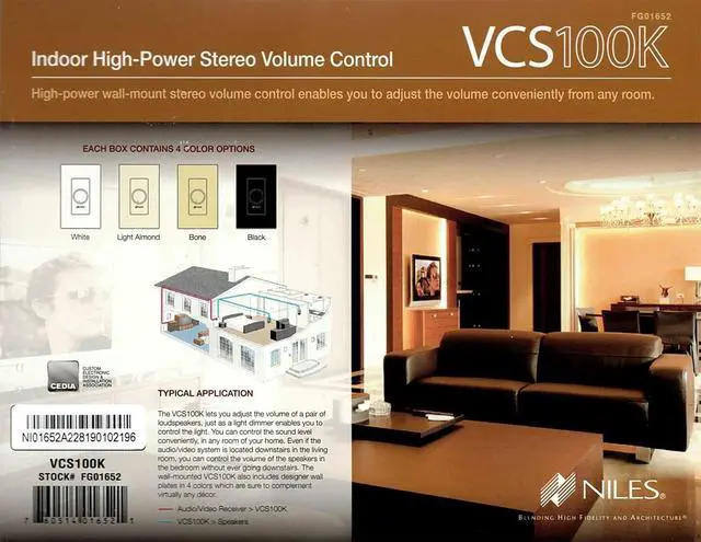Alt view image 5 of 5 - VCS100K in Wall Volume Controls (4 Pack)